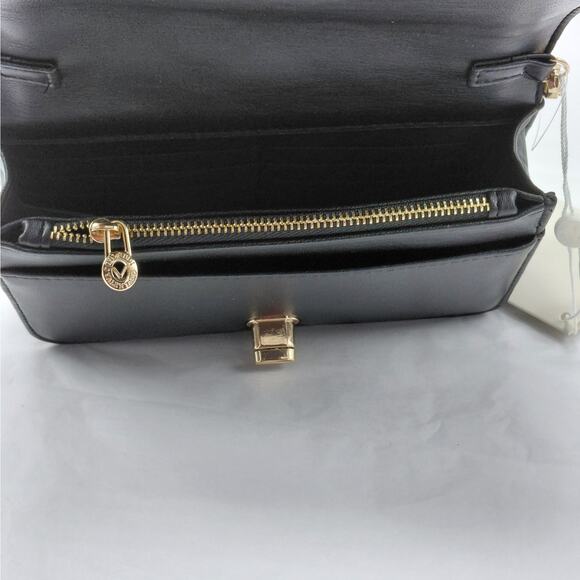 Valentino Orlandi Designer Black Diamond Quilted Crossbody Small Shoulder Bag - Picture 11 of 15